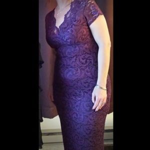 Marina Purple Lace Evening Dress size 10